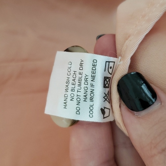 Lovers & friends peach button front summer dress, tencel, women's size small - Picture 8 of 10